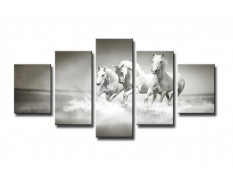 Cuadro Caballos 160x80 5 partes