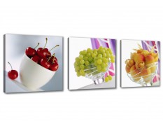 Cuadro lienzo Frutas 150x50 cm 3 partes