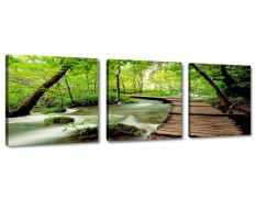 Cuadro lienzo Naturaleza 150x50 cm 3 partes