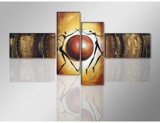 Cuadro Tribu 195x80 4 partes