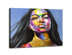 Cuadro cara de mujer 80x60 cm