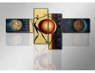 Cuadro Culturas 195x80 4 partes