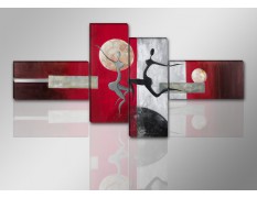 Cuadro Luna 195x80 4 partes