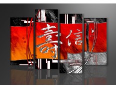 Cuadro Chinatown 130x80 4 partes